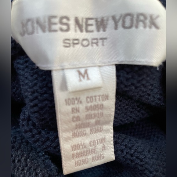 1990s Jones‎ New York Sport Hooded Cotton Sweater - Picture 6 of 6